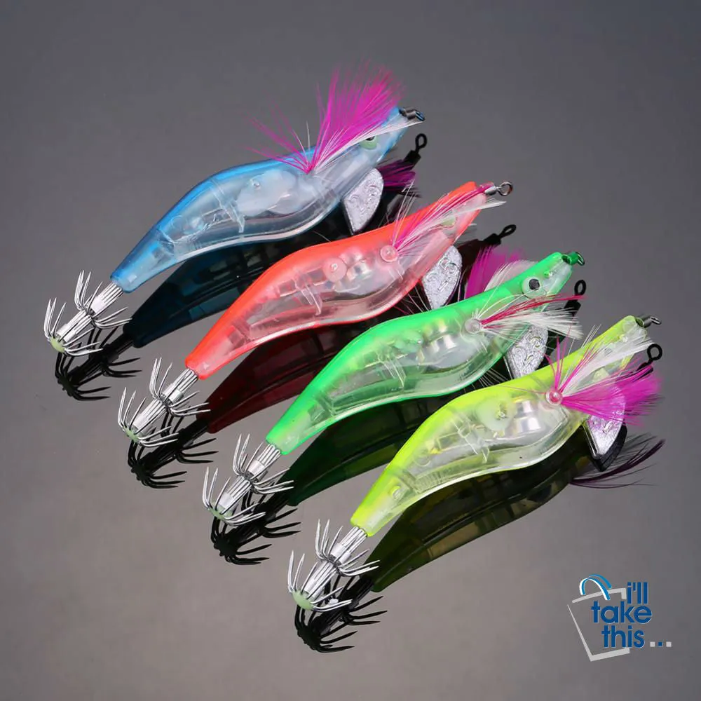 🦑 Fishing Lure - LED Electronic Luminous Shrimp/Prawn Lure Night Fishing Squid Jigs