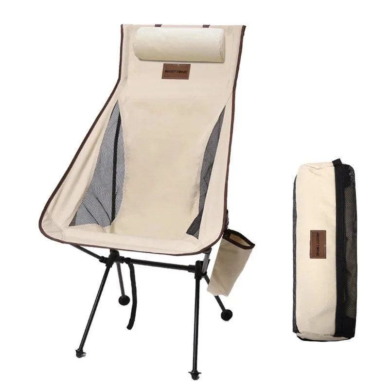 🪑 WESTTUNE Portable Folding Camping Chair with Headrest | Lightweight Aluminum Alloy Fishing Chair | Outdoor Furniture 🌳