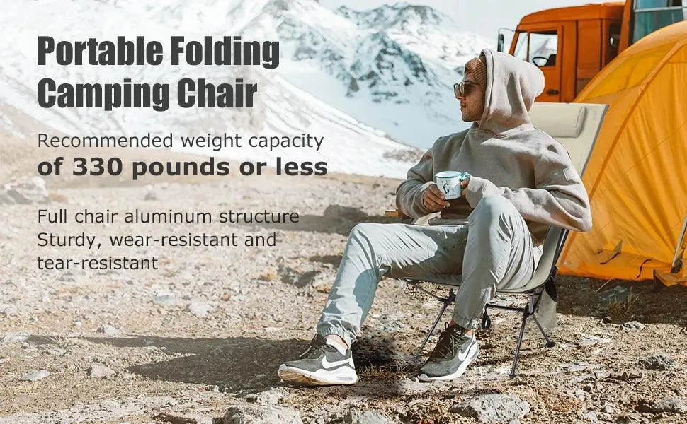 🪑 WESTTUNE Portable Folding Camping Chair with Headrest | Lightweight Aluminum Alloy Fishing Chair | Outdoor Furniture 🌳