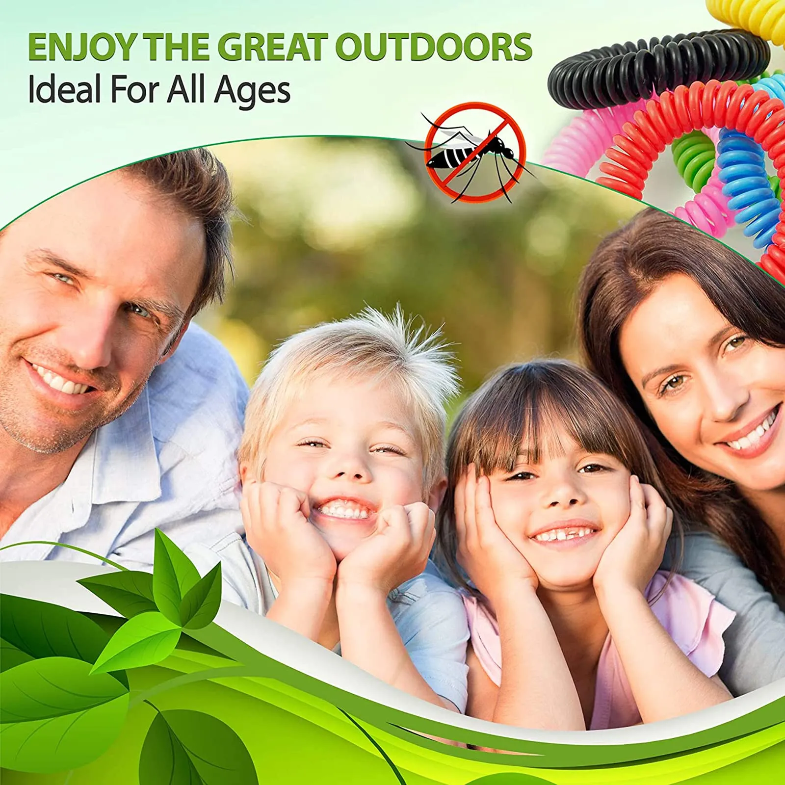 10 Pack Mosquito Repellent Bracelet, Pure Natural Insect Repellent Bands for Adults and Children, Waterproof Anti Insects Wristbands for Outdoor Travel Protection