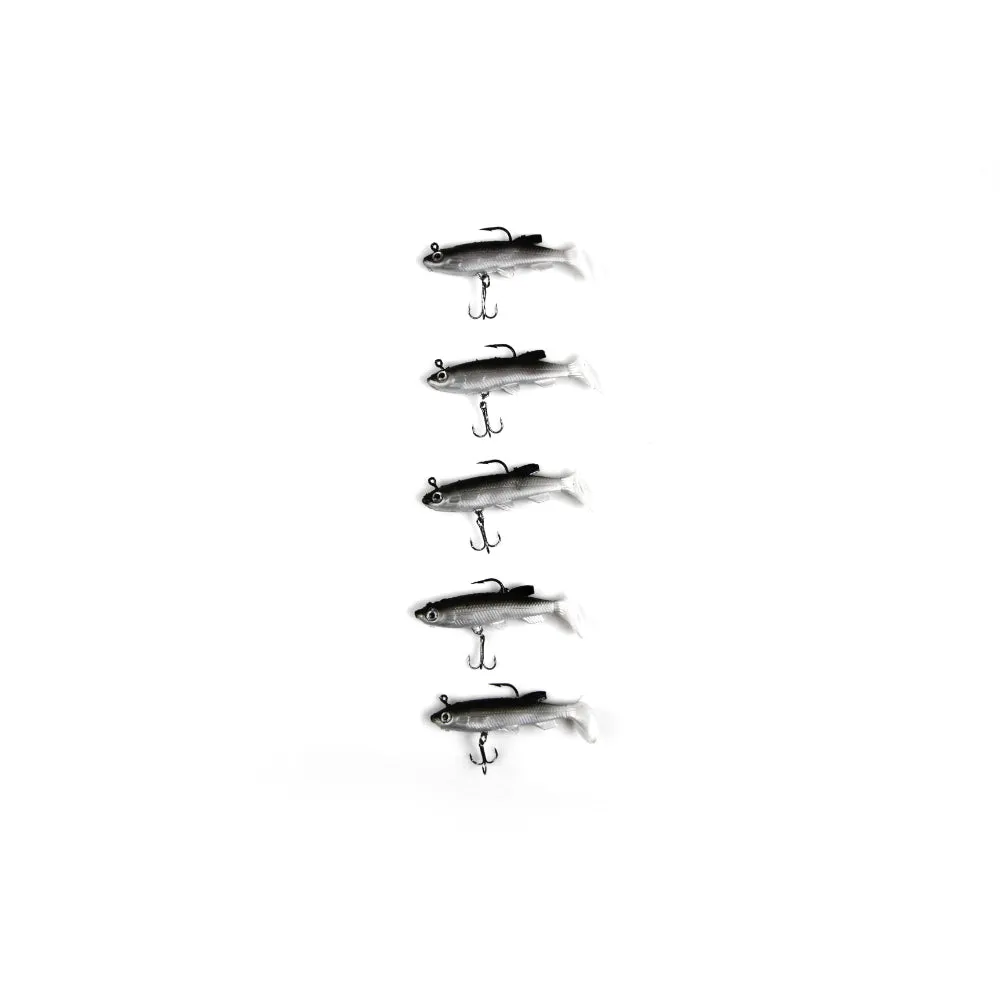 10 x Soft Plastic Vibe Freshwater Lures Mullet Flathead Jig Heads Cod Fishing