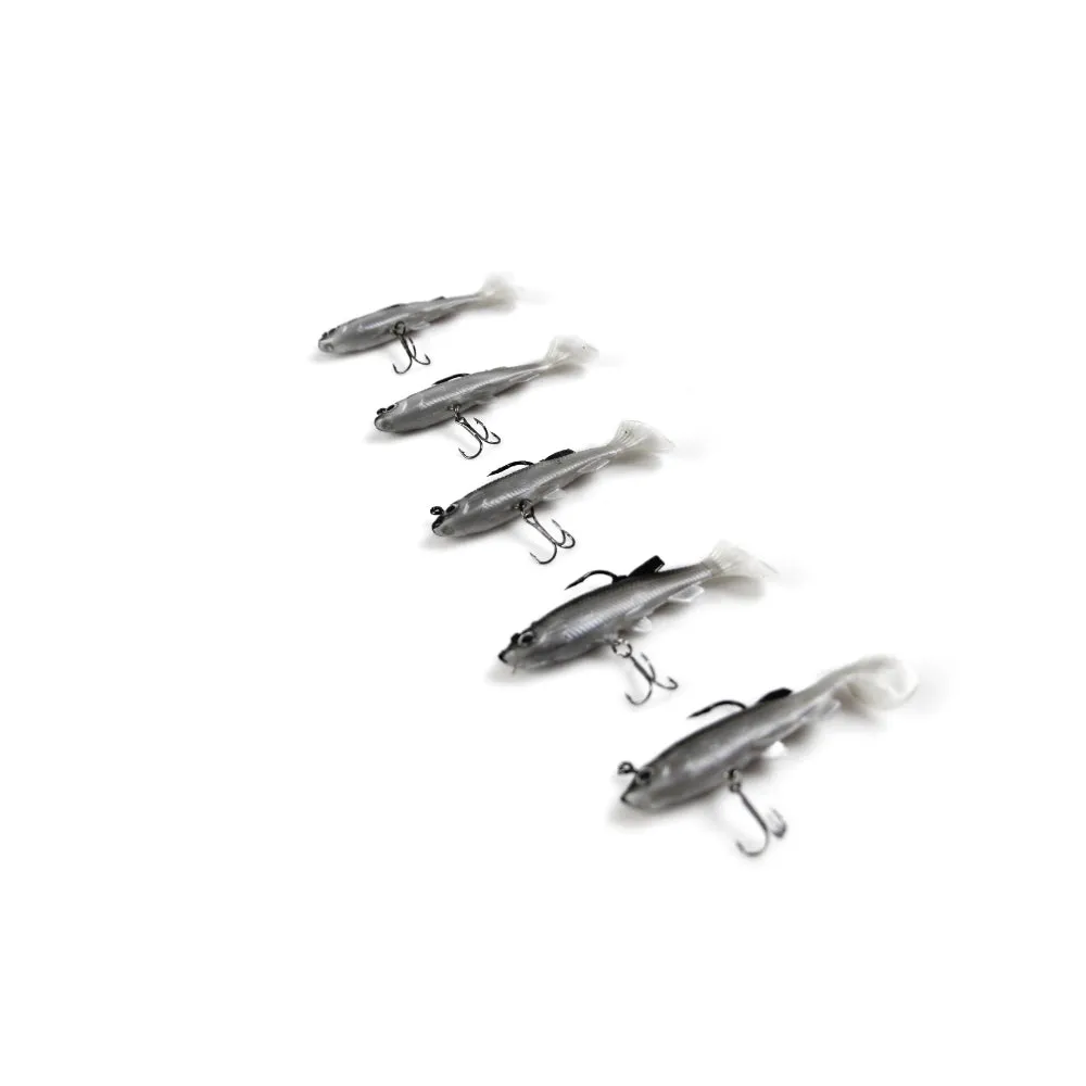 10 x Soft Plastic Vibe Freshwater Lures Mullet Flathead Jig Heads Cod Fishing