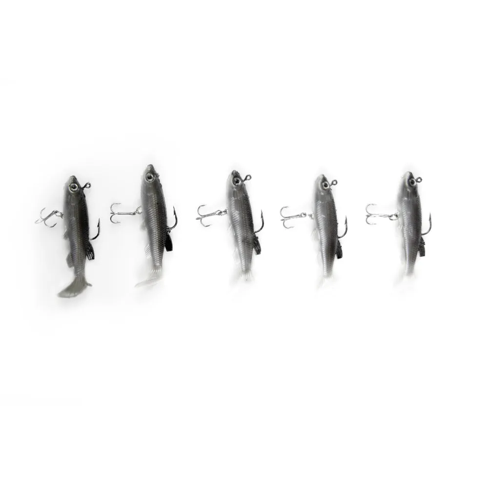 10 x Soft Plastic Vibe Freshwater Lures Mullet Flathead Jig Heads Cod Fishing