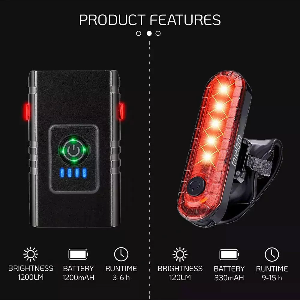 1000 Lumen Bike Light T1000, 4500mAh USB Type-C Rechargeable Bike Headlight, IPX6 Waterproof Bicycle Front Light for Road, Urban,Mountain Night Riding