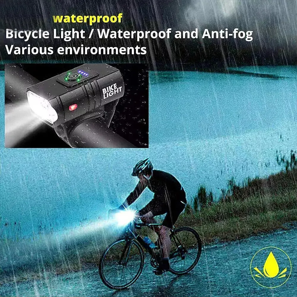 1000 Lumen Bike Light T1000, 4500mAh USB Type-C Rechargeable Bike Headlight, IPX6 Waterproof Bicycle Front Light for Road, Urban,Mountain Night Riding