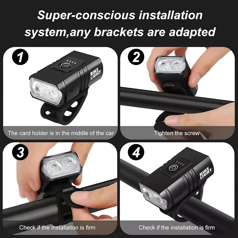 1000 Lumen Bike Light T1000, 4500mAh USB Type-C Rechargeable Bike Headlight, IPX6 Waterproof Bicycle Front Light for Road, Urban,Mountain Night Riding