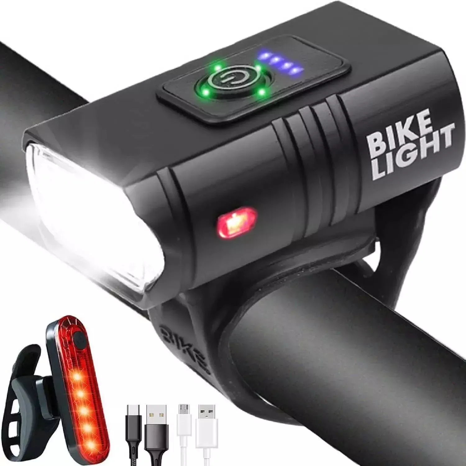 1000 Lumen Bike Light T1000, 4500mAh USB Type-C Rechargeable Bike Headlight, IPX6 Waterproof Bicycle Front Light for Road, Urban,Mountain Night Riding