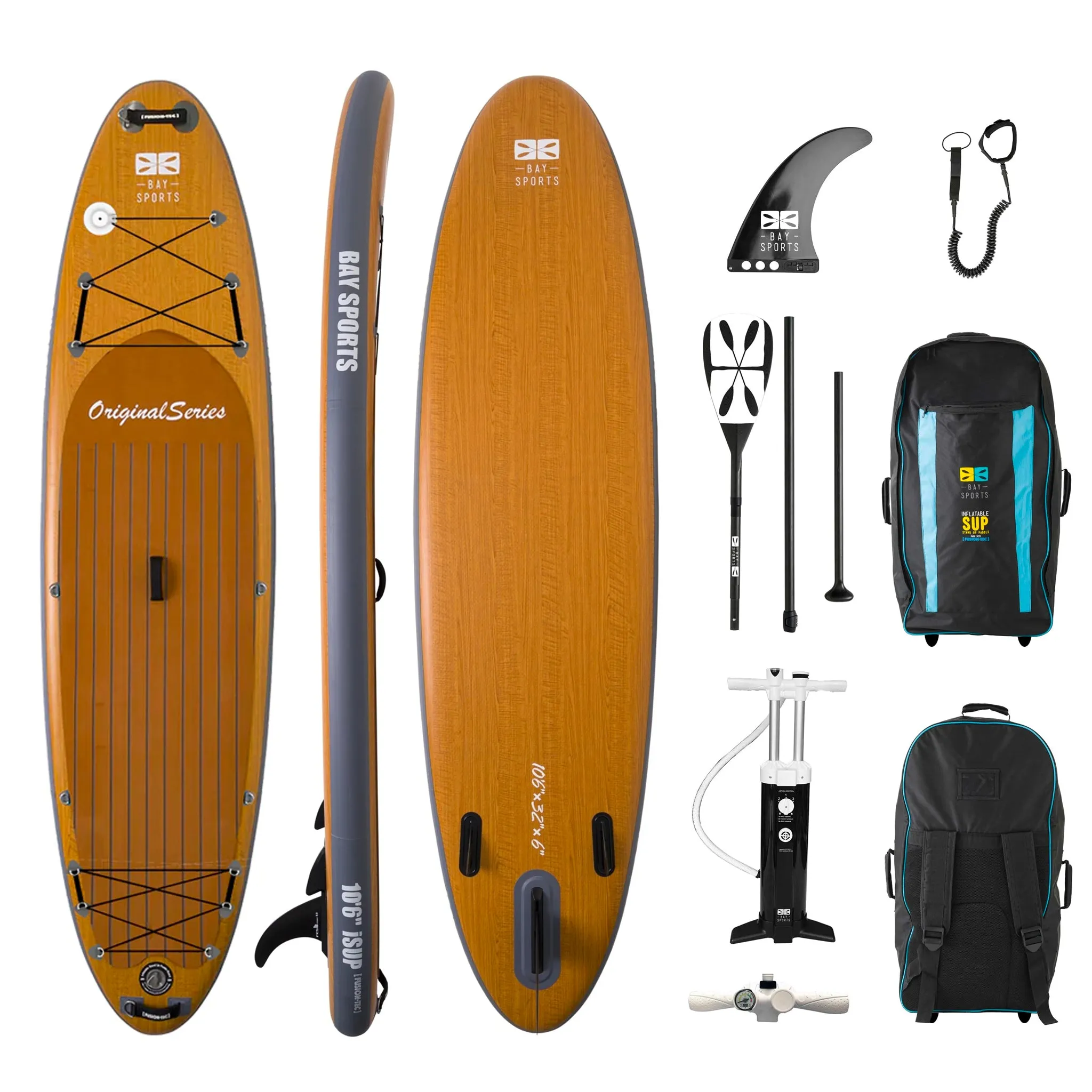 10'6" Original Series - 'Wood-Look' Inflatable SUP Board