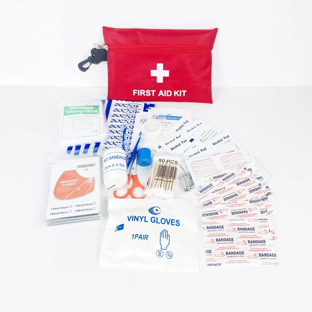 107 pcs Mini First aid kit, Mini Survival kit, Emergency Survival kit, Cure for Home Travel car Hiking of Camping, Parks, Scouts, Travel. 107