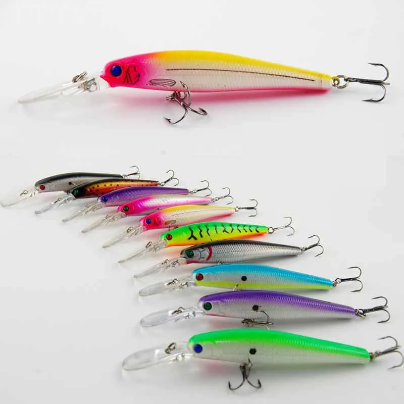 10Pcs Hard Minnow Fishing Lures