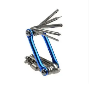 11pcs Multi Bicycle Repair Hand Tool Kit Aluminum Metric Folding Locking Allen Hexagon Key Wrench Set S4523924