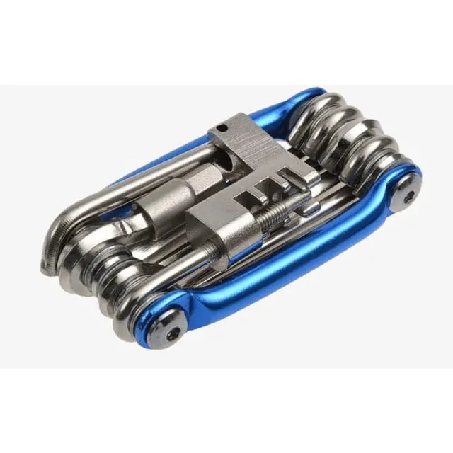 11pcs Multi Bicycle Repair Hand Tool Kit Aluminum Metric Folding Locking Allen Hexagon Key Wrench Set S4523924