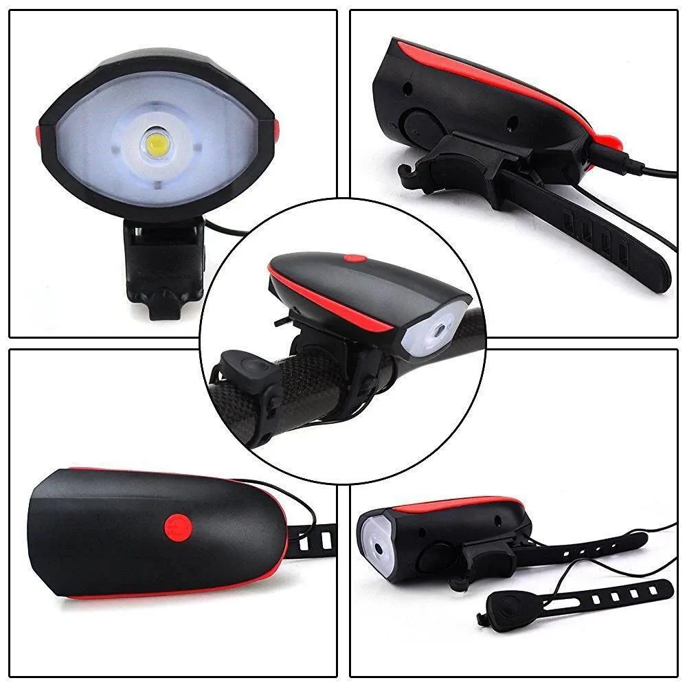 1200mAh Rechargeable Bike Headlight with Horn