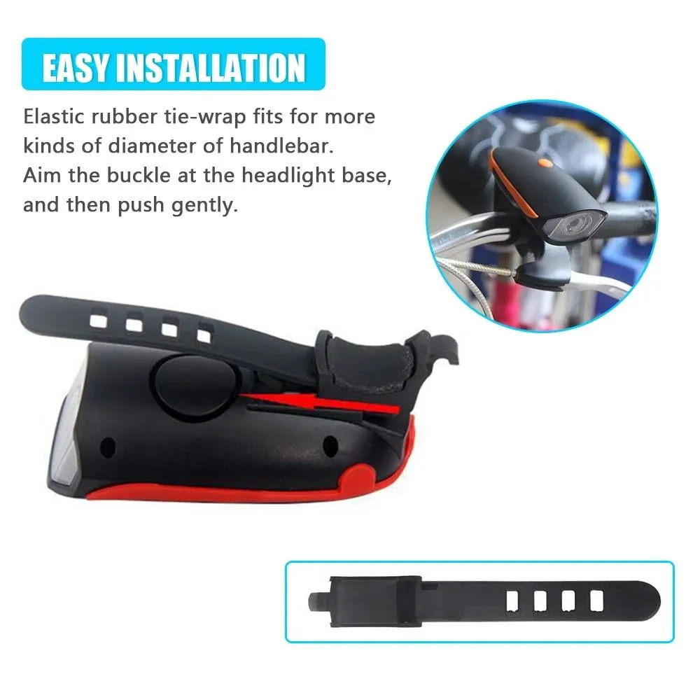 1200mAh Rechargeable Bike Headlight with Horn