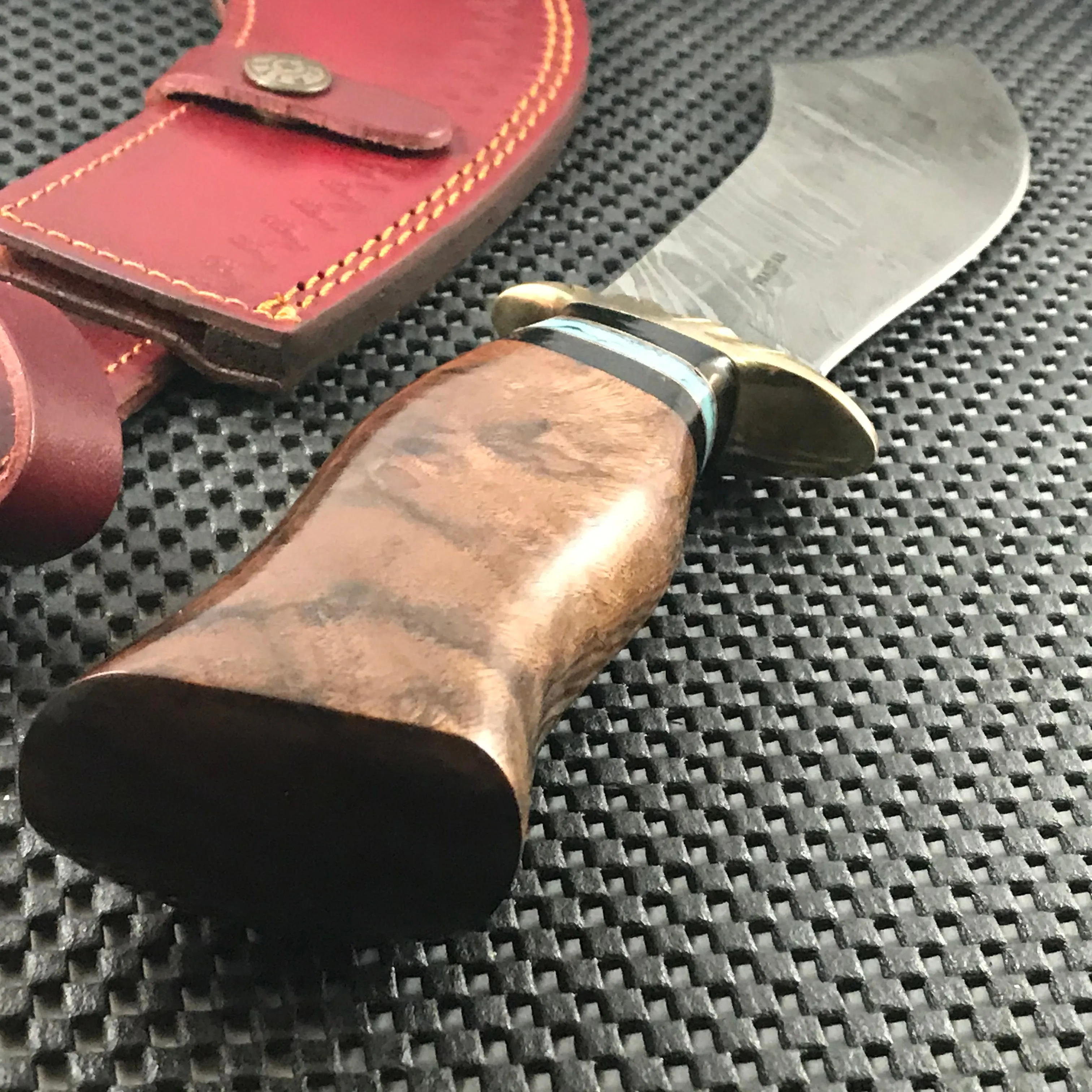 12.5" Damascus SKIMITAR Bowie Outdoor Hunting  Knife (DM-1252)