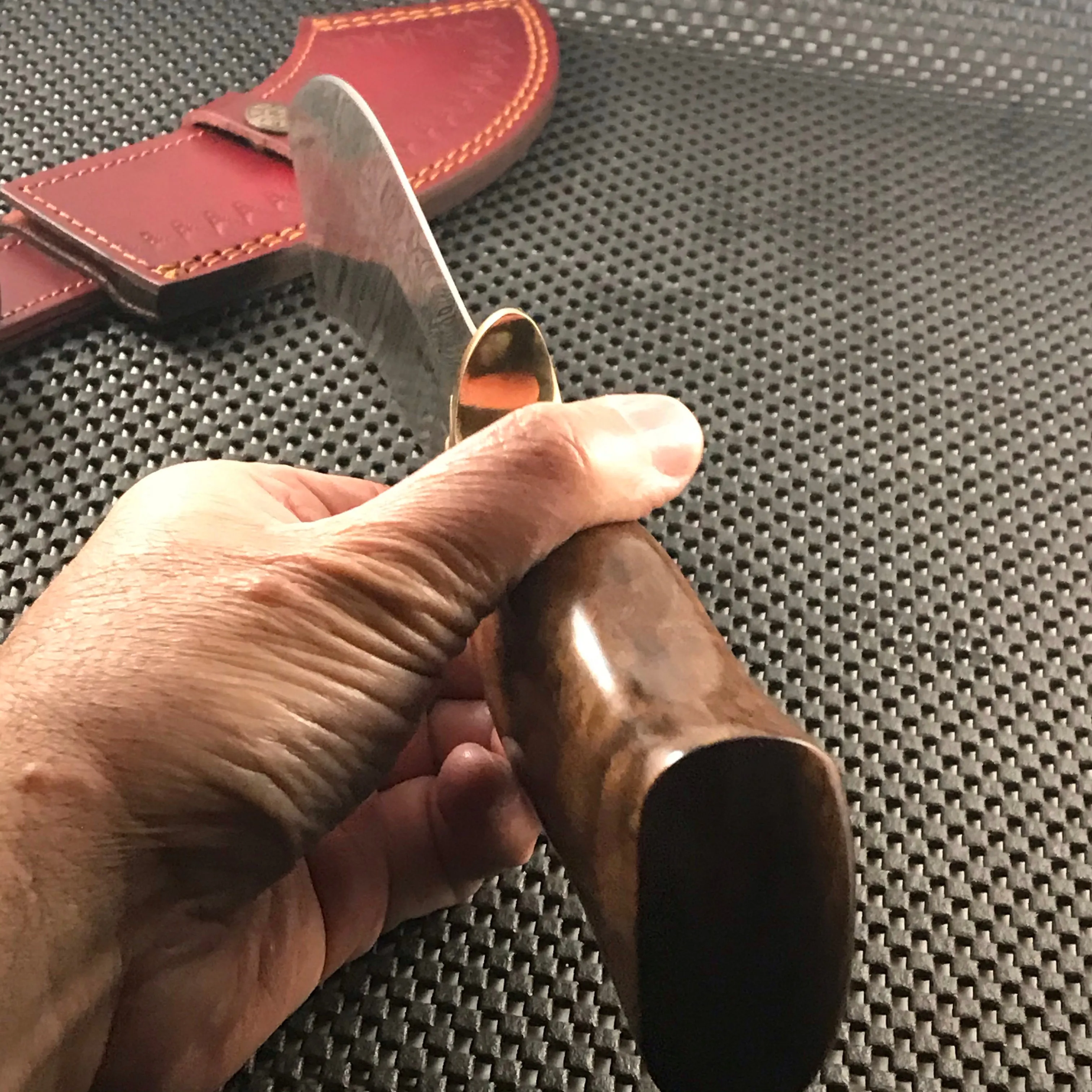 12.5" Damascus SKIMITAR Bowie Outdoor Hunting  Knife (DM-1252)
