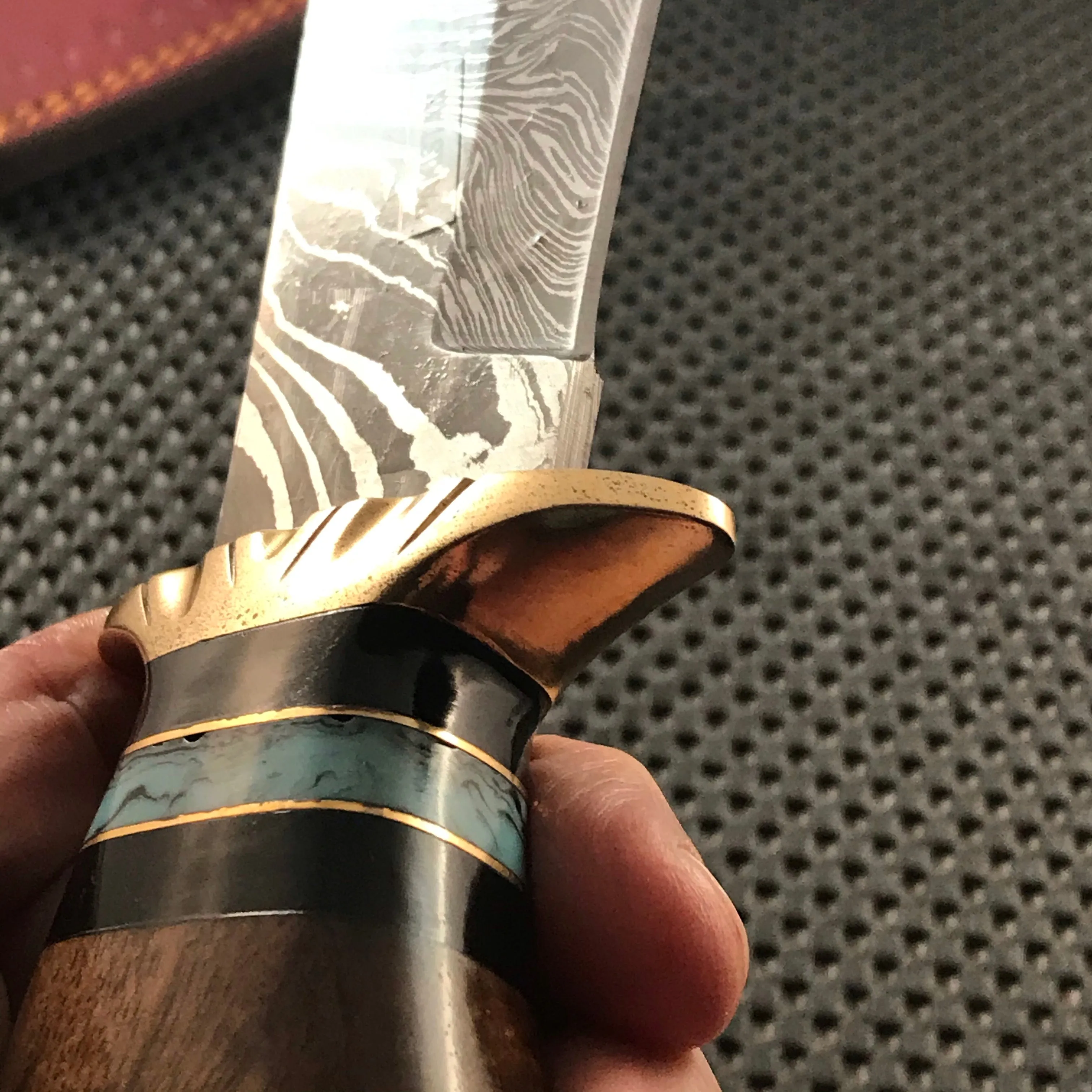 12.5" Damascus SKIMITAR Bowie Outdoor Hunting  Knife (DM-1252)