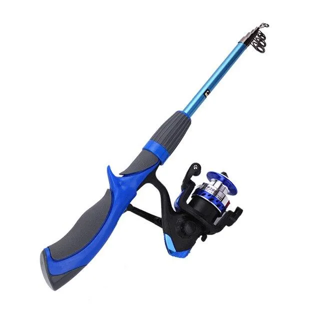 1.2m/1.4m Carbon Fiber Rod Superhard Boat Ice Fly Lure Fishing Rod With High Quality Fishing Reel Fishing Tackle set De Pesca 8