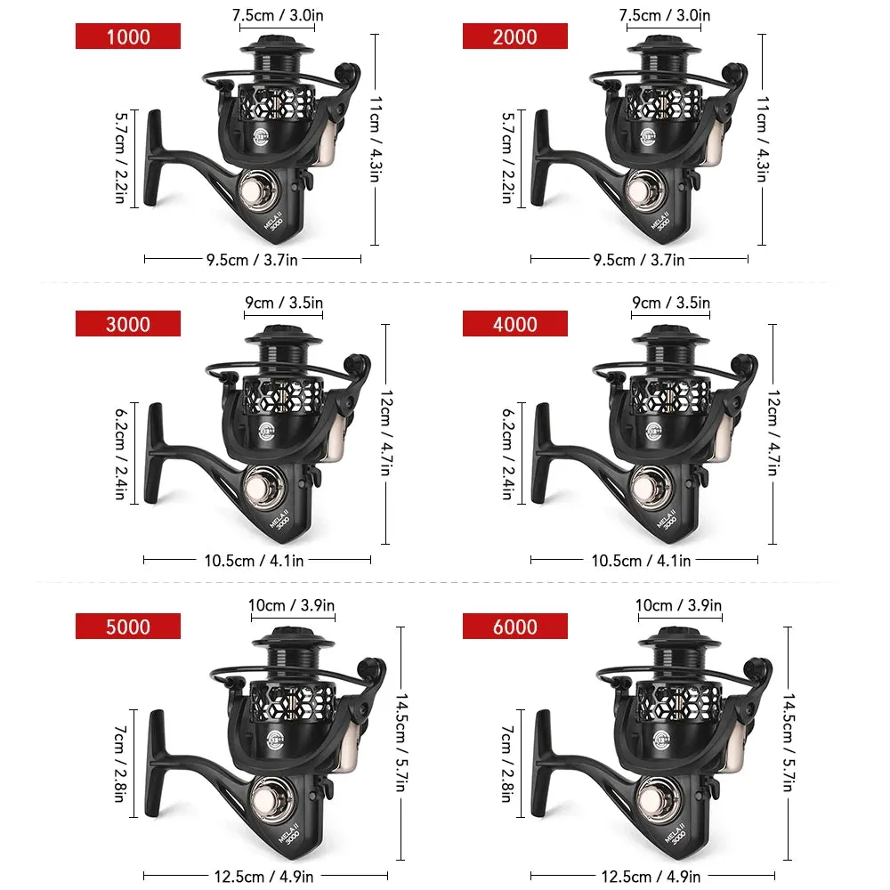 13 1 Ball Bearings Spinning Reel 1000-6000 Series Lightweight Hollow Carp Fishing Reel For Outdoor Fishing