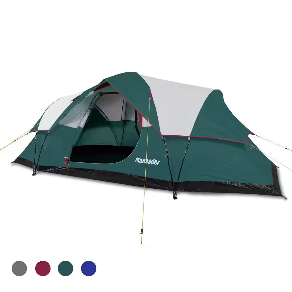 13 Ft. X 7.5 Ft. 6-Person Family Camping Tent Popup Green