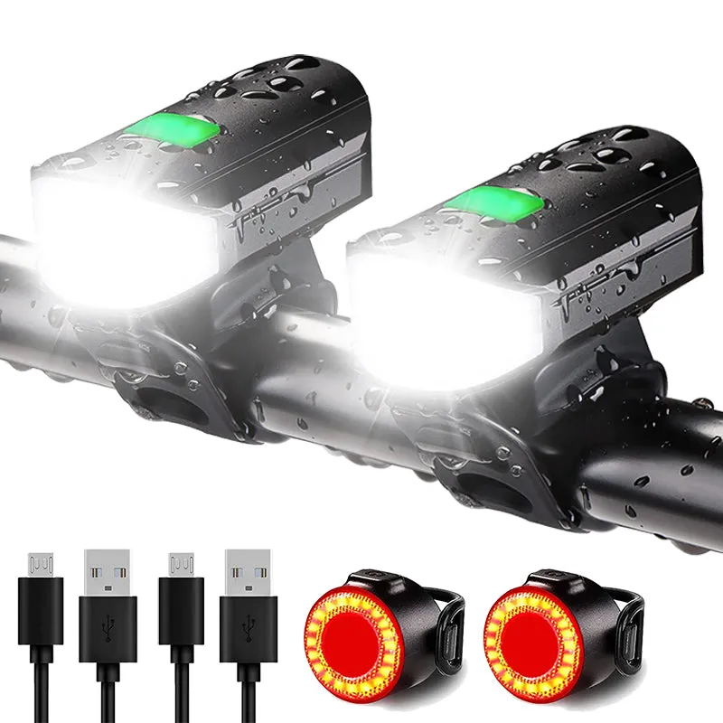 1500 Lumens Bicycle Headlight With Tail Light