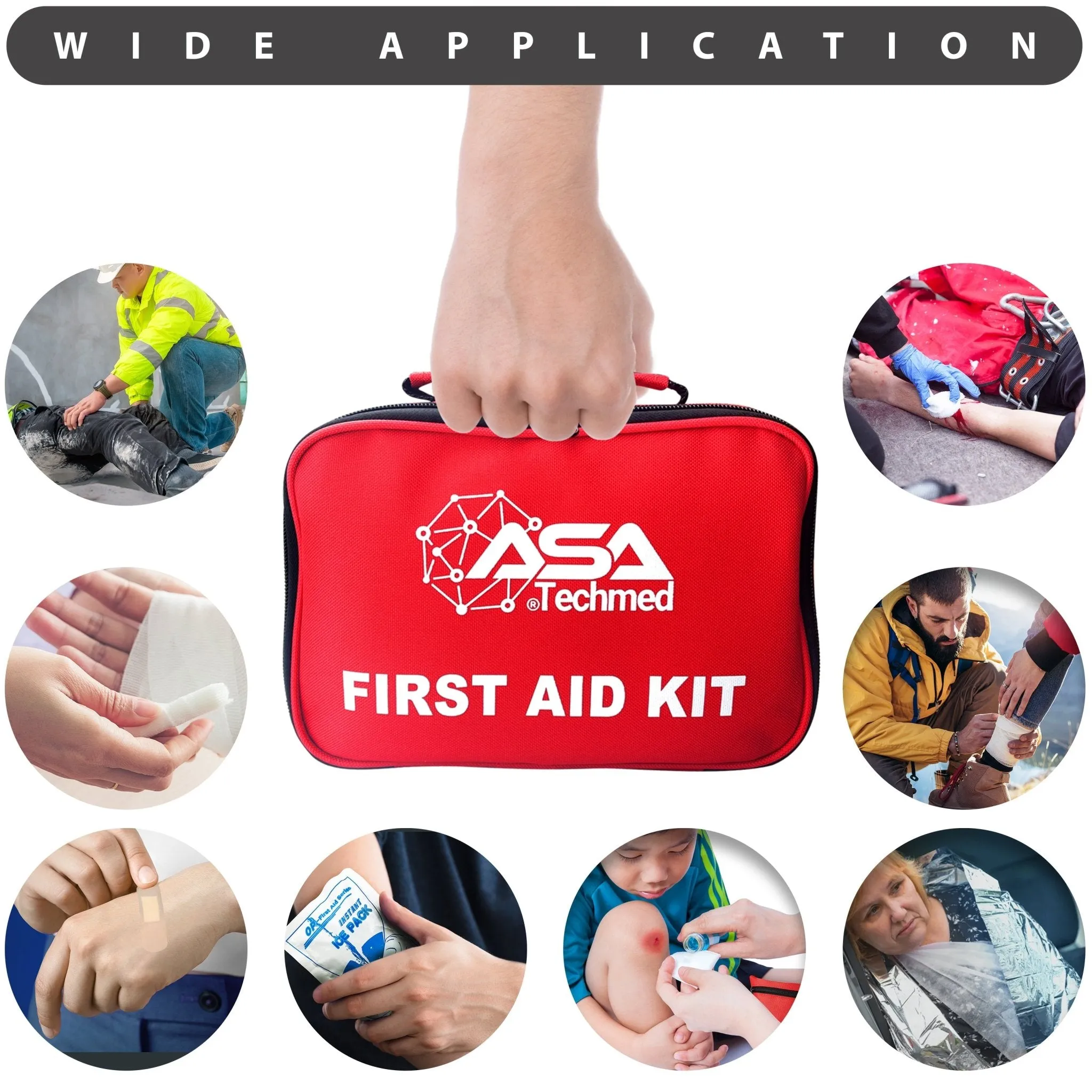 154 Piece All Purpose First Aid Kit Compact for Emergencies at Home, Workplace