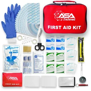 154 Piece All Purpose First Aid Kit Compact for Emergencies at Home, Workplace