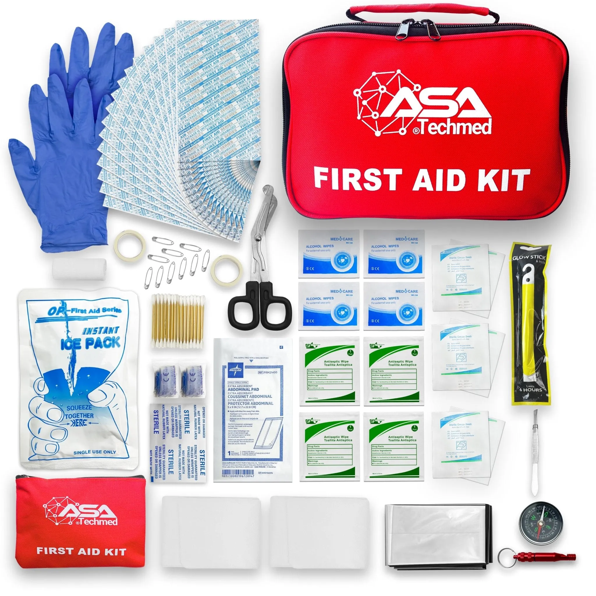 154 Piece All Purpose First Aid Kit Compact for Emergencies at Home, Workplace