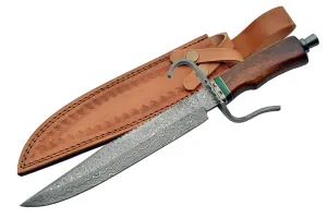 16" Damascus Hand Forged Bowie Knife