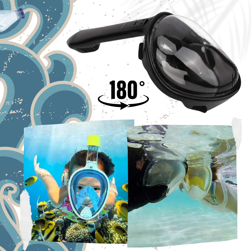 180° Panoramic View Snorkel Mask