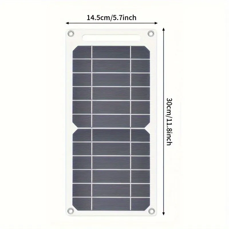 1pc 5V Portable Solar Panel with USB Charger for Outdoor Camping and Home - TJRVZJF