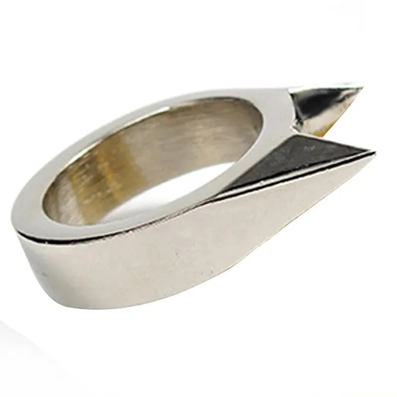 1Pc EDC Self Defense Stainless Steel Ring Women*