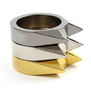1Pc EDC Self Defense Stainless Steel Ring Women*