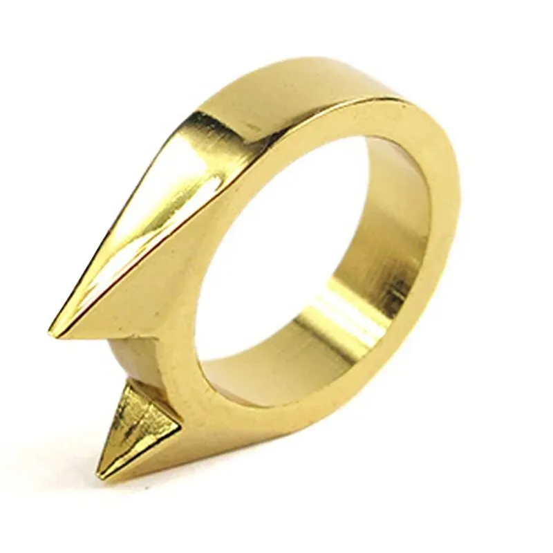 1Pc EDC Self Defense Stainless Steel Ring Women*