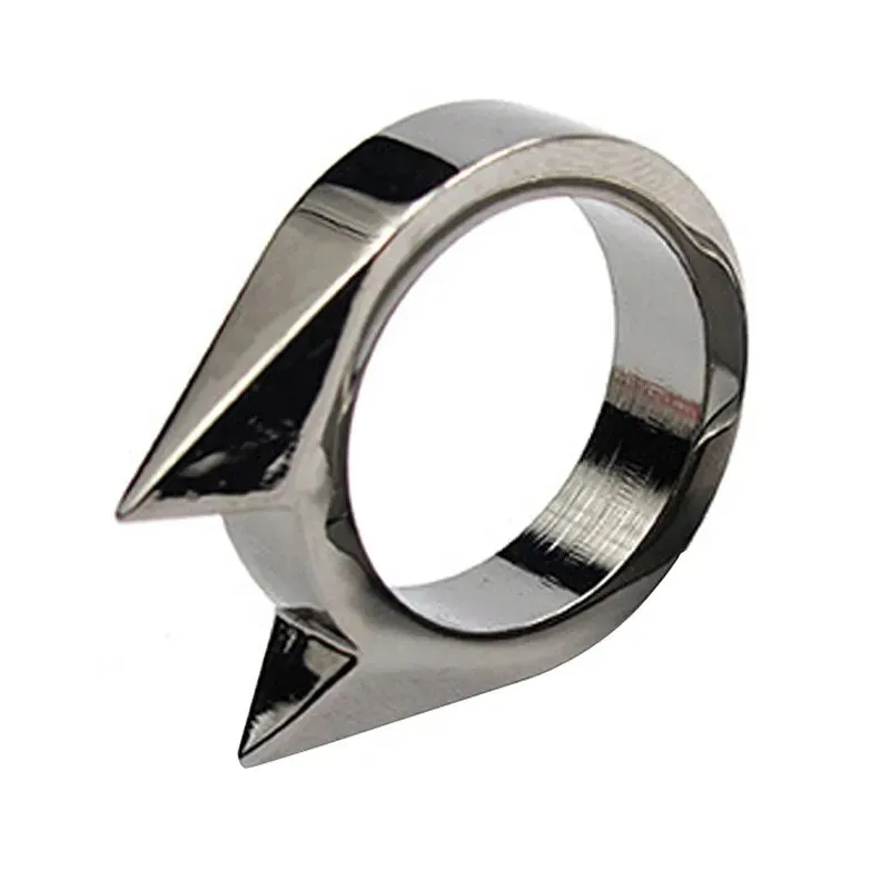 1Pc EDC Self Defense Stainless Steel Ring Women*