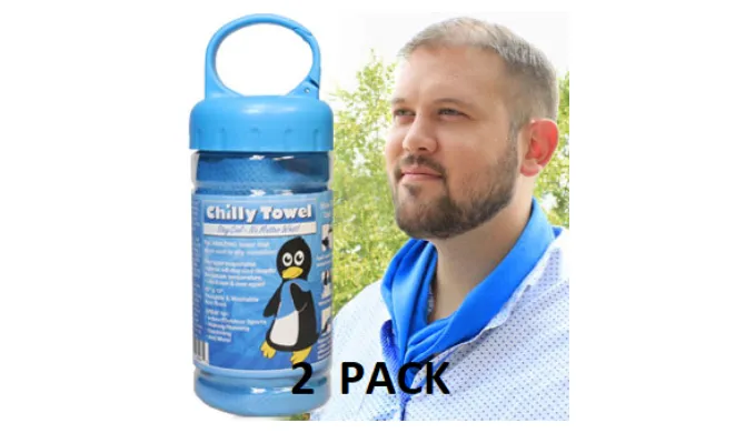 2 or 3 Pack: Chilly Towels - Keep Your Cool All Day - Ships Same/Next Day!