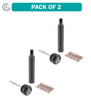 2 Pack Origin8 Threaded Tubeless Tire Repair Kit Tubeless Plug Kit Tool, Plugs