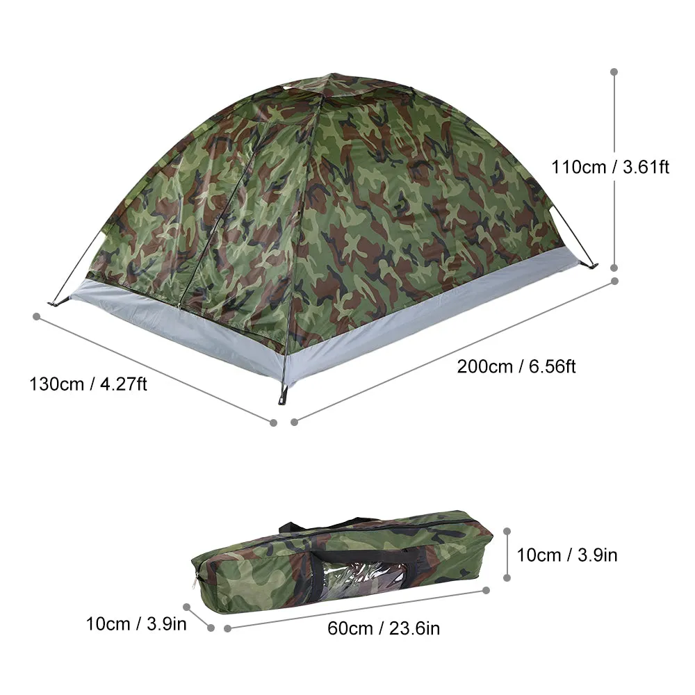 2 Persons Camping Tent Single Layer Beach Tent Outdoor Travel
