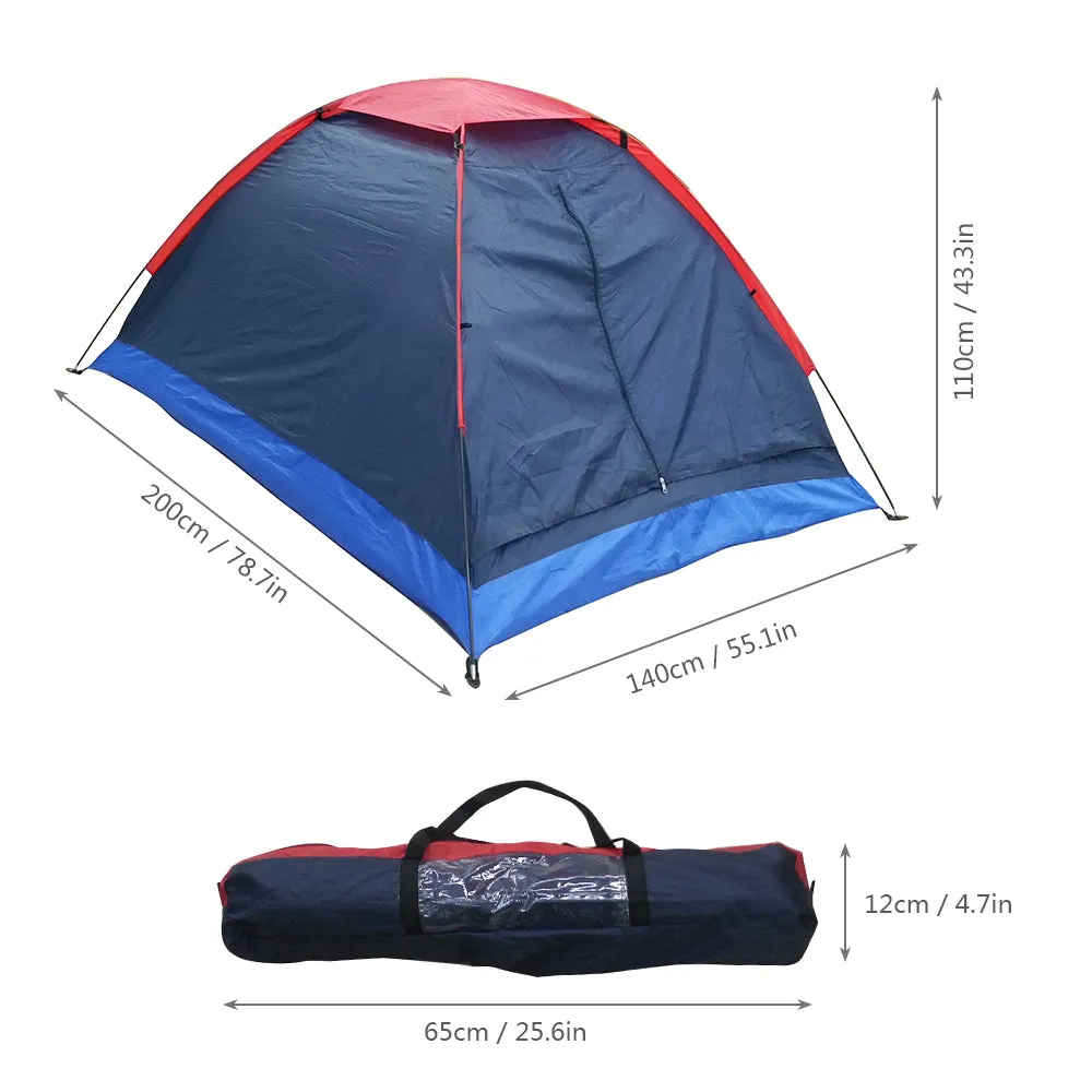 2 Persons Camping Tent Single Layer Beach Tent Outdoor Travel