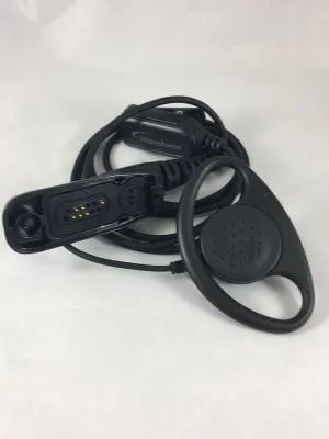 2-Wire Surveillance Kit with PTT and D-Shape Earpiece for Motorola Turbo XPR & APX Radios