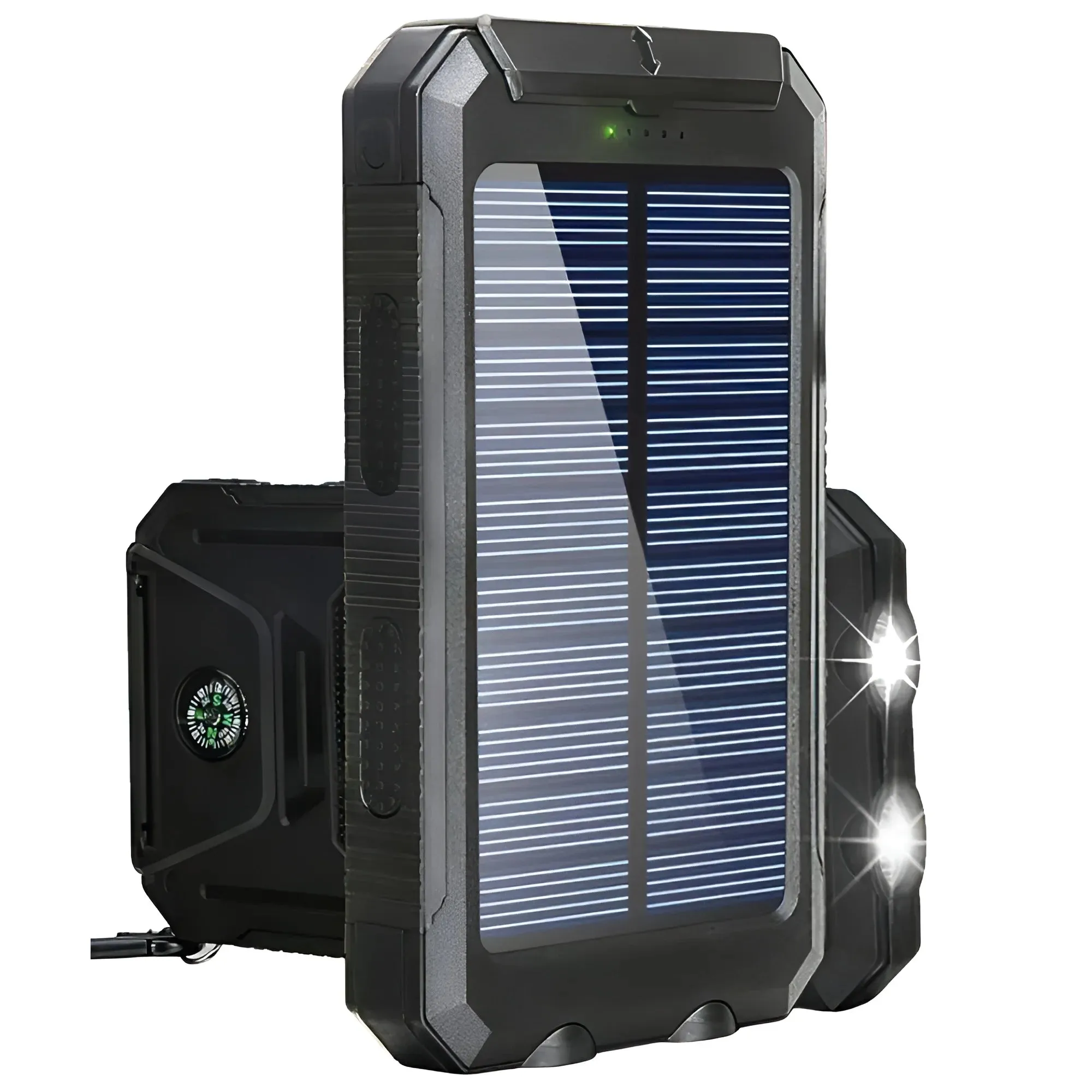 20000Mah, DFITO Portable Solar Power Bank & Dual 5V USB Ports, 2 LED’s & Compass