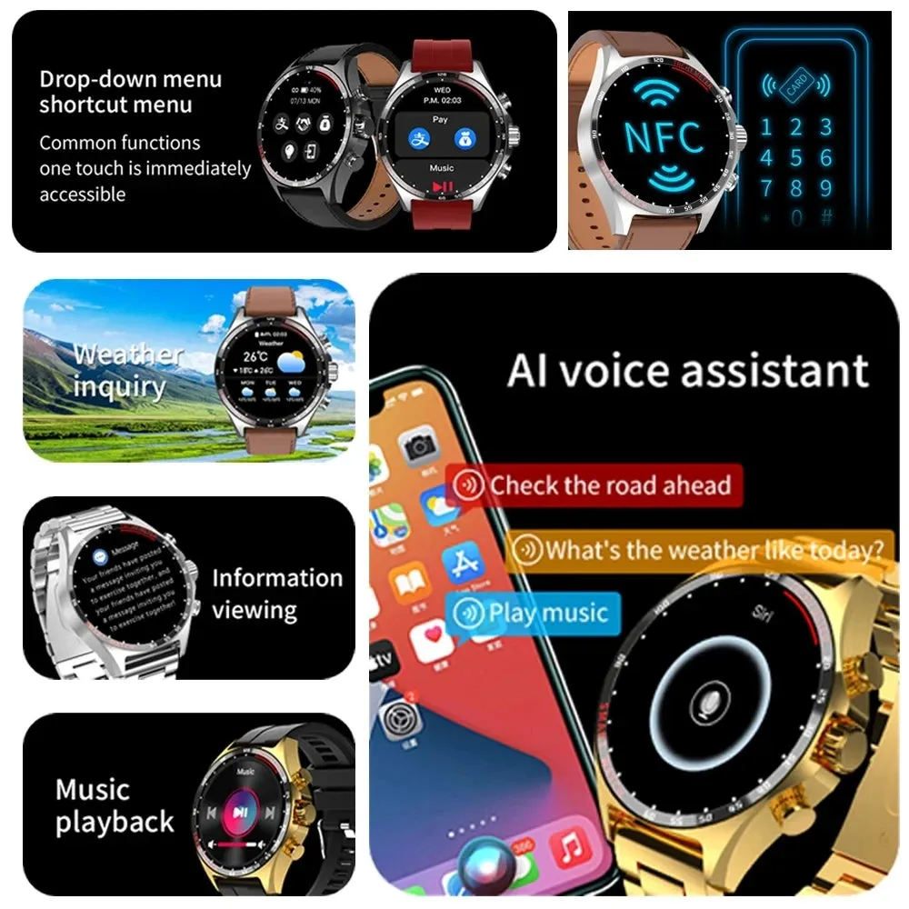 2025 Men’s Outdoor GPS Smartwatch with Bluetooth Call, Health Monitoring, Compass, HD Display, IP68 Waterproof Sports Watch