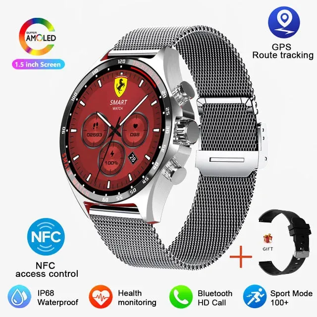2025 Men’s Outdoor GPS Smartwatch with Bluetooth Call, Health Monitoring, Compass, HD Display, IP68 Waterproof Sports Watch