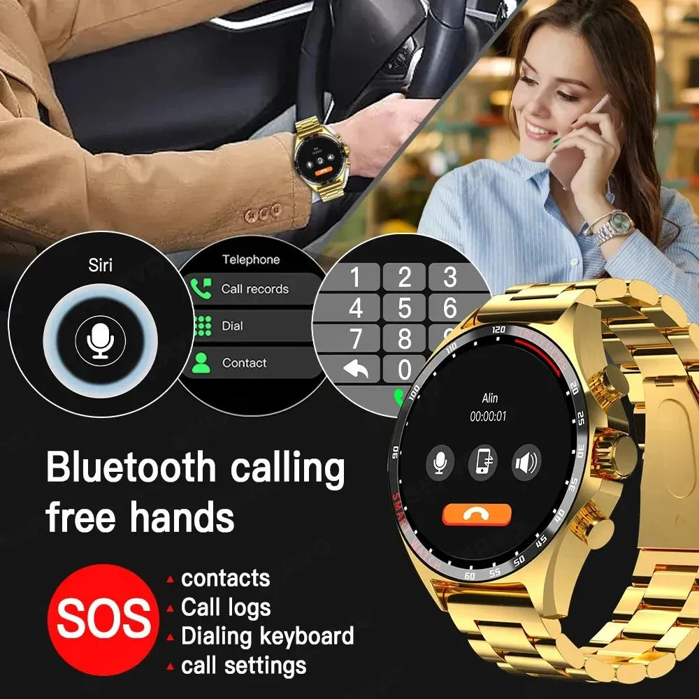 2025 Men’s Outdoor GPS Smartwatch with Bluetooth Call, Health Monitoring, Compass, HD Display, IP68 Waterproof Sports Watch