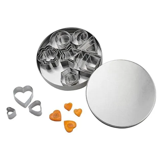 24-Piece: Stainless Steel Cookie Cutters Set