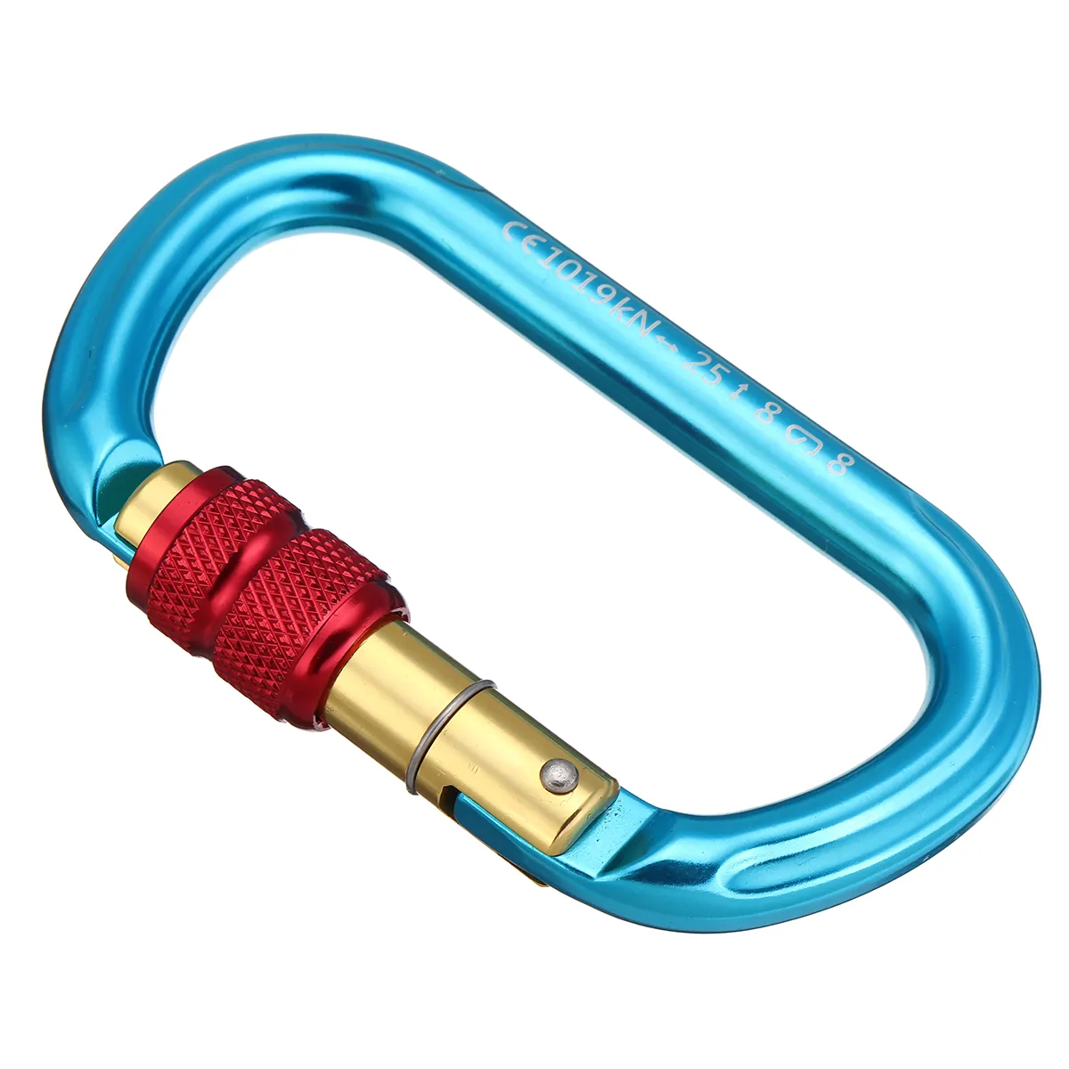 25KN Aviation Aluminum Climbing Buckle Carabiner Hammock Safety Clasp Lock