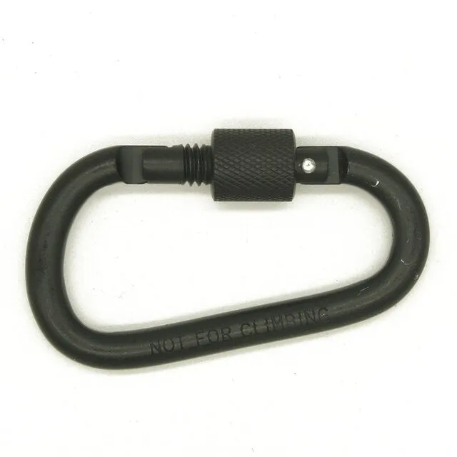 2pcs 8cm Aluminum Carabiner Chain Clip Rotary Lock D Ring Buckle key Ring Camping Mountain Snap Hook Outdoor Travel Kit