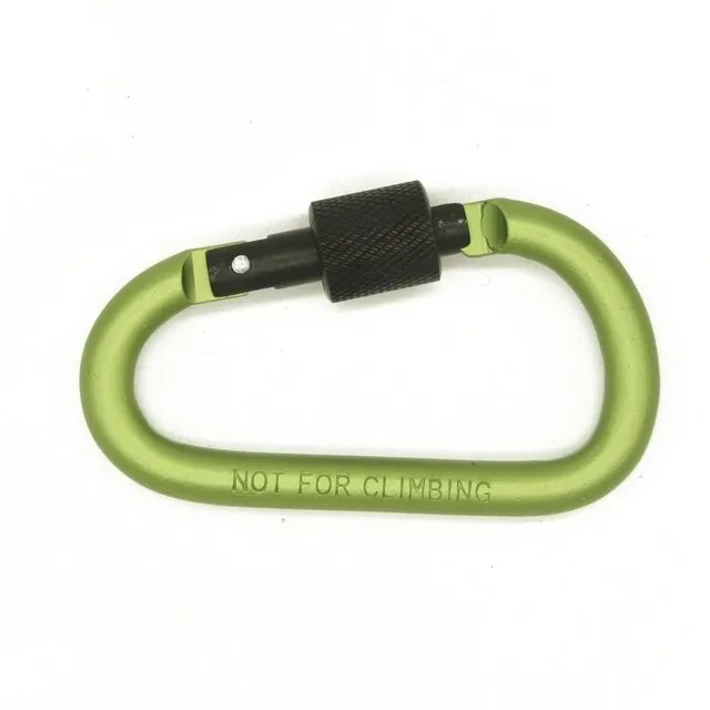 2pcs 8cm Aluminum Carabiner Chain Clip Rotary Lock D Ring Buckle key Ring Camping Mountain Snap Hook Outdoor Travel Kit
