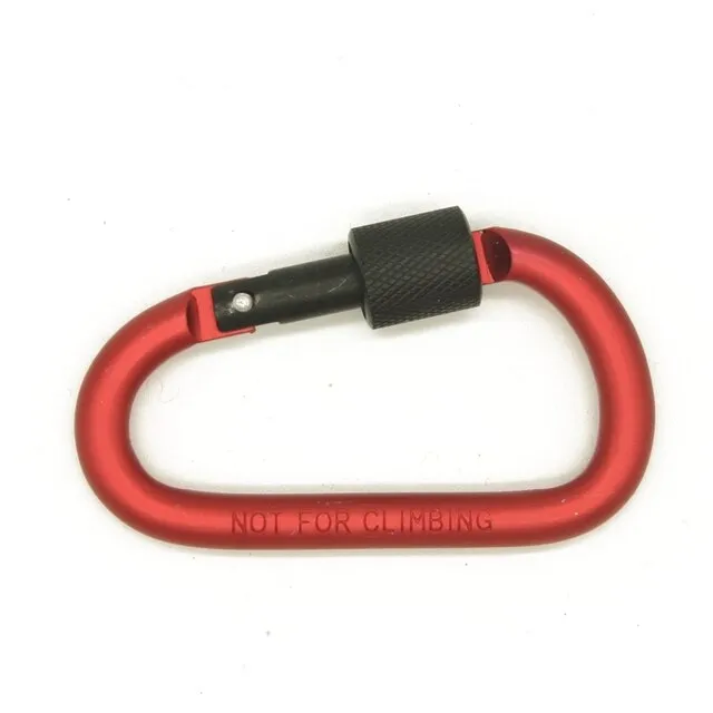 2pcs 8cm Aluminum Carabiner Chain Clip Rotary Lock D Ring Buckle key Ring Camping Mountain Snap Hook Outdoor Travel Kit
