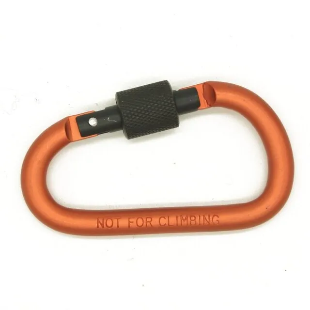 2pcs 8cm Aluminum Carabiner Chain Clip Rotary Lock D Ring Buckle key Ring Camping Mountain Snap Hook Outdoor Travel Kit